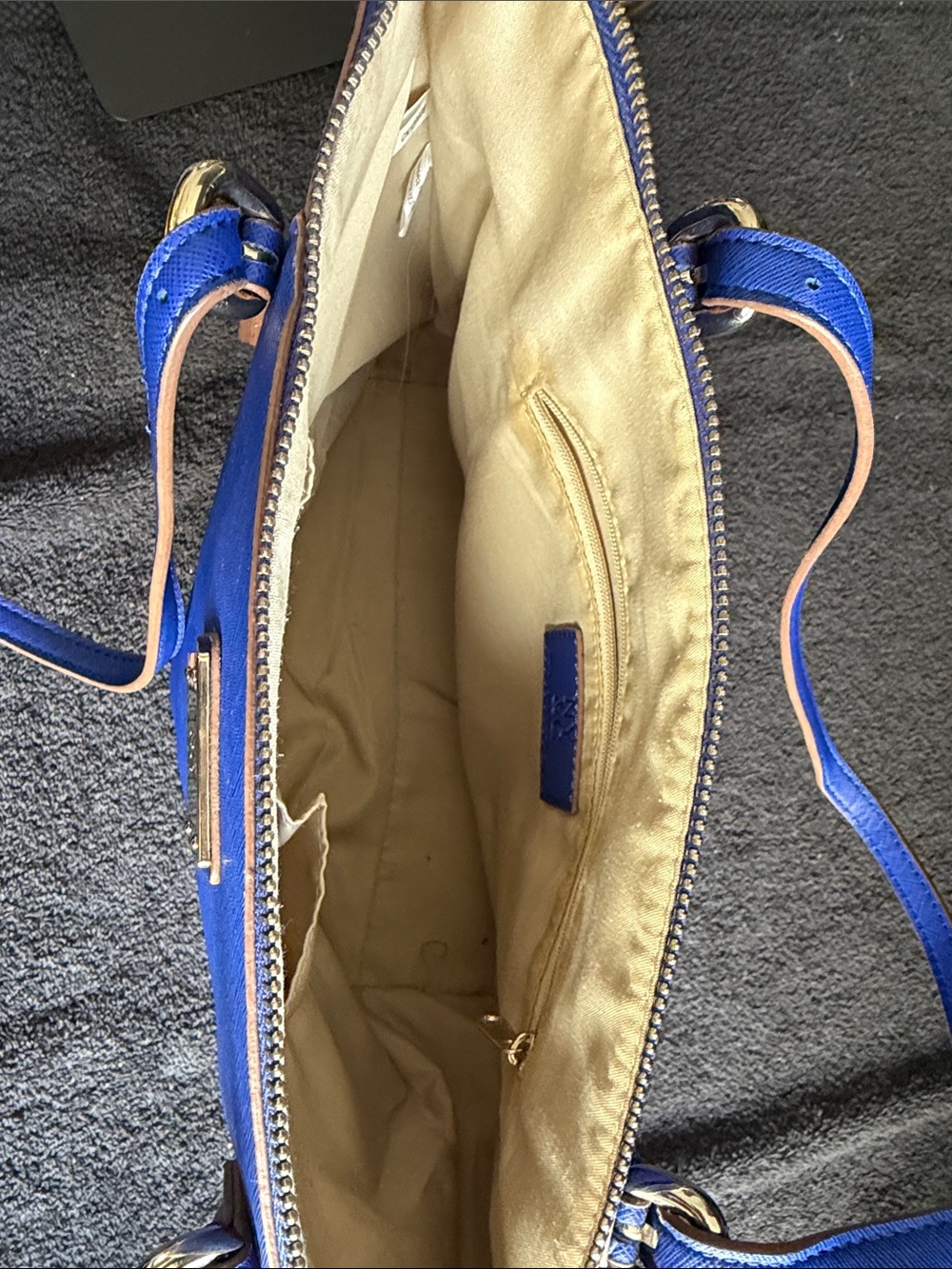New York & Company Royal Blue Saffiano Crossbody Bag - Picture 7 of 10